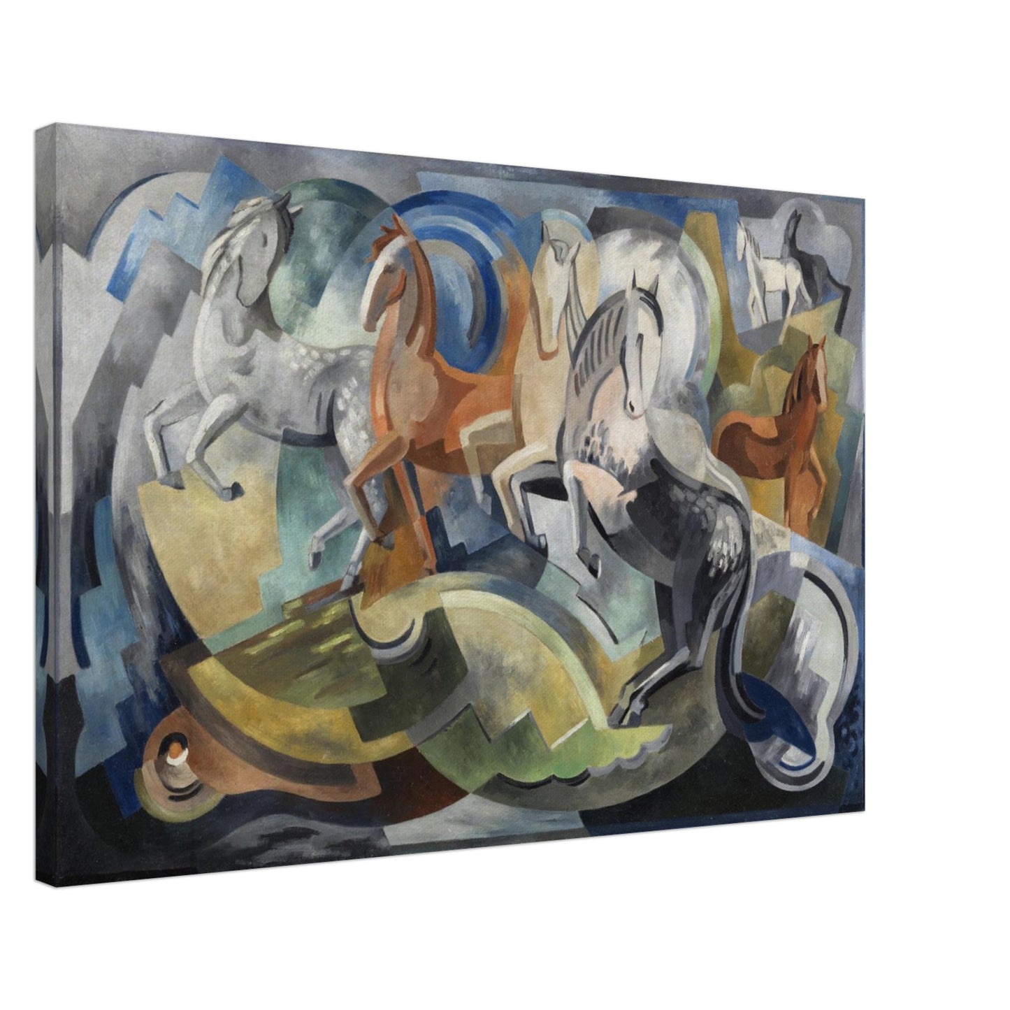 Mainie Jellett’s Achill Horses (1941) Reproduction Canvas Print – 60x90 cm / 24x36"